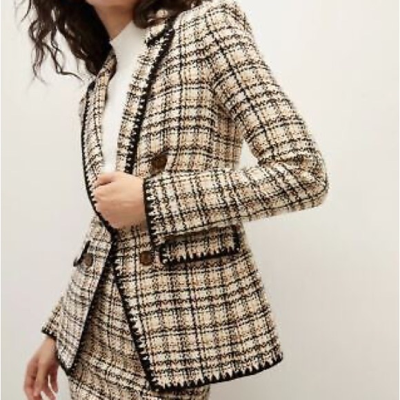 Veronica Beard Lawrence Dickey Crochet Trim Tweed Blazer - Picture 5 of 12